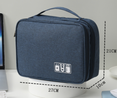 PU Waterproof Digital Storage Bag for Cables & Accessories
