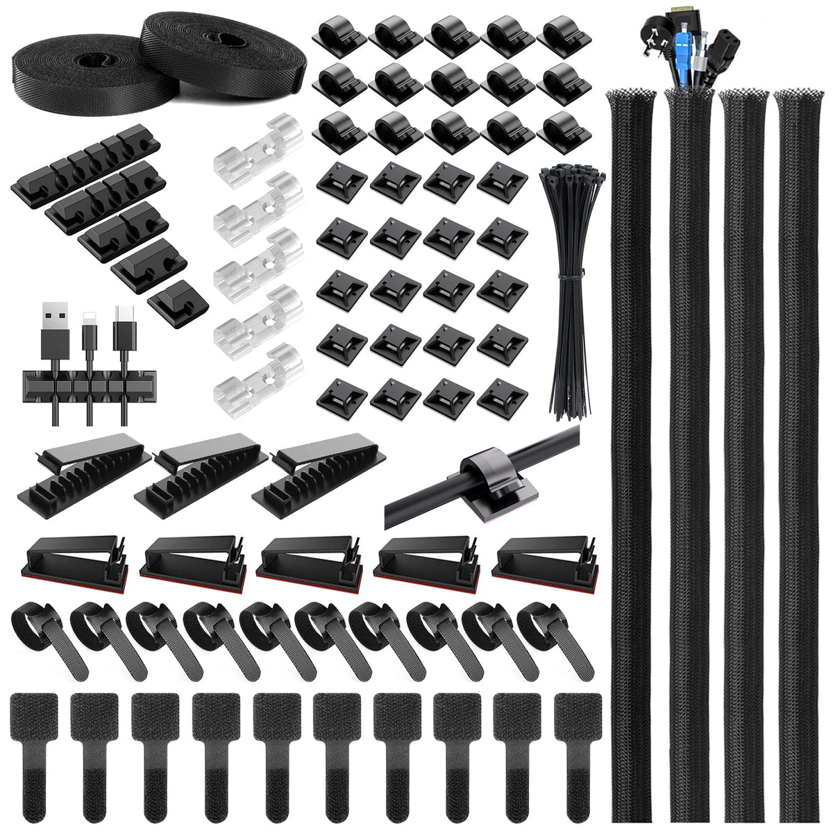 OneLeaf Essential 183pc Wire Management Kit – product image 2