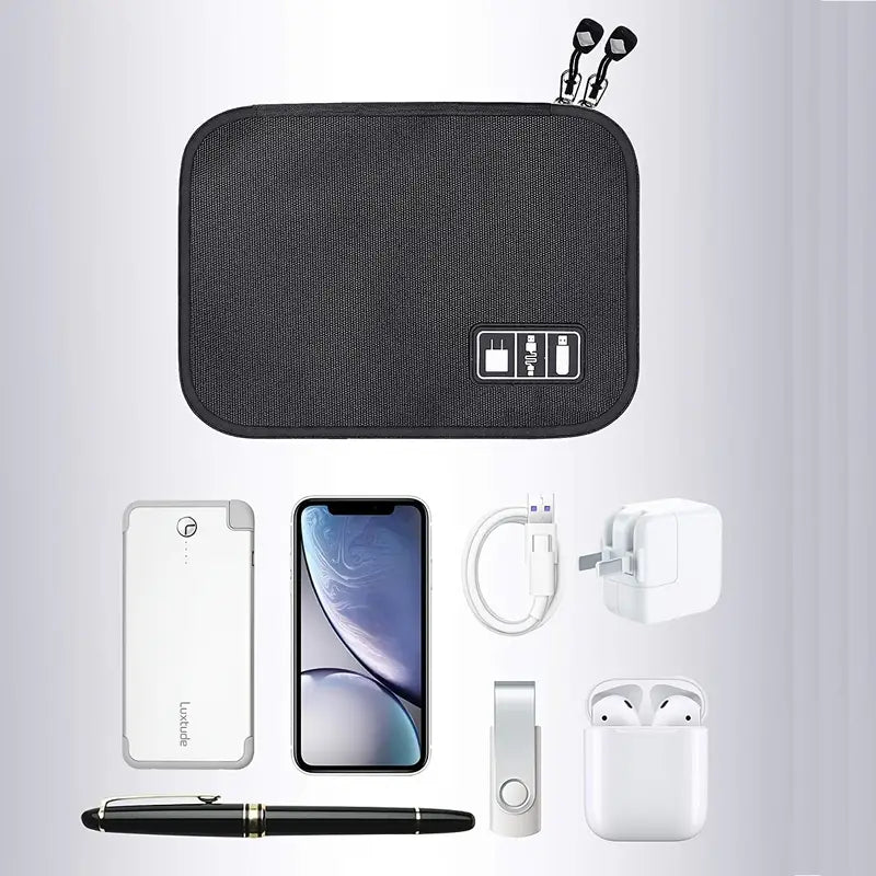 Compact Portable Tech Bag for Cable Storage (1pc)