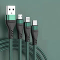 100W 3-in-1 Fast Charging Cable (USB to Type-C, Lightning, Micro-USB) – product image 1