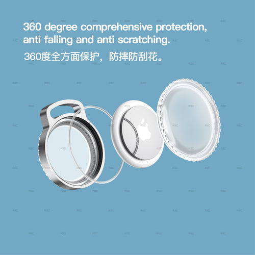 Alloy Protective Keychain Case Compatible with AirTag