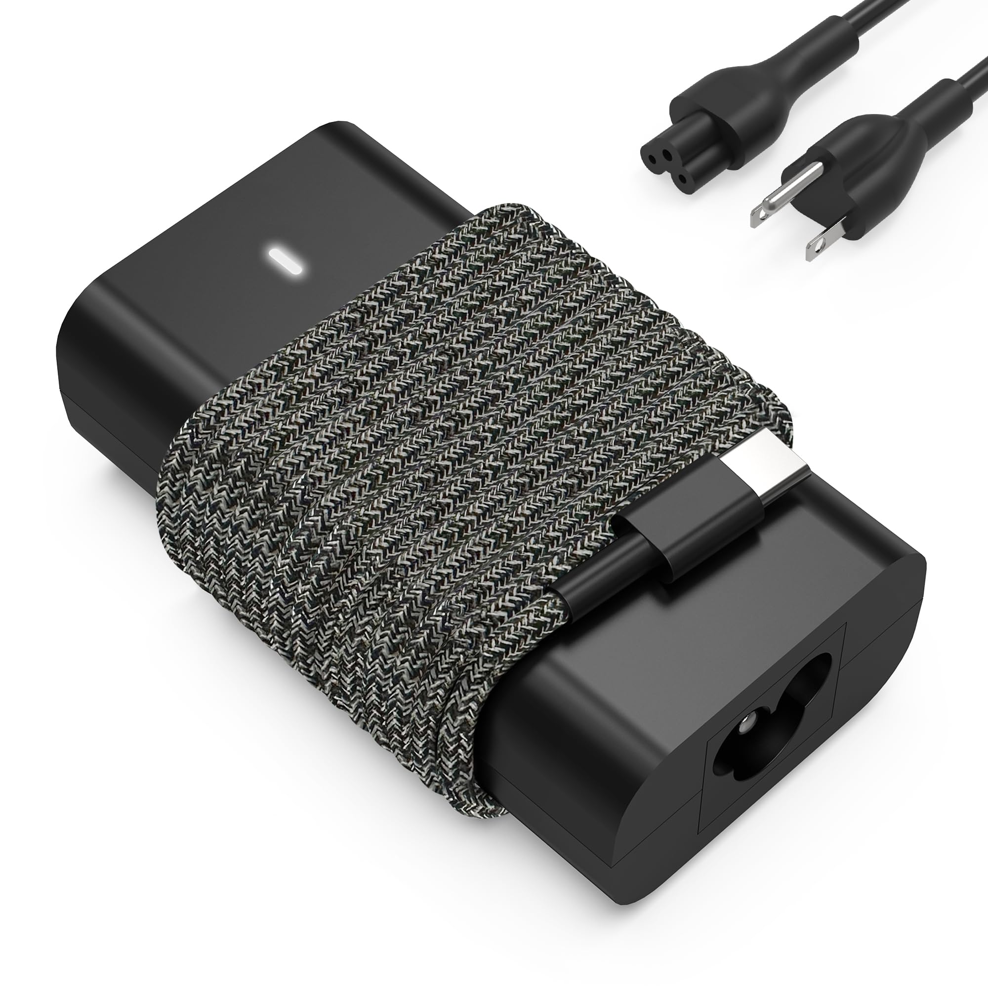 New Slim Charger for Dell 65W USB-C Laptop XPS and Latitude Fast Charging Type C Travel Laptop Power Adapter