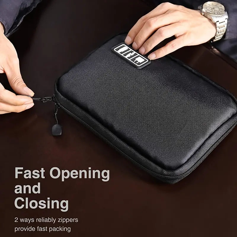 Compact Portable Tech Bag for Cable Storage (1pc)