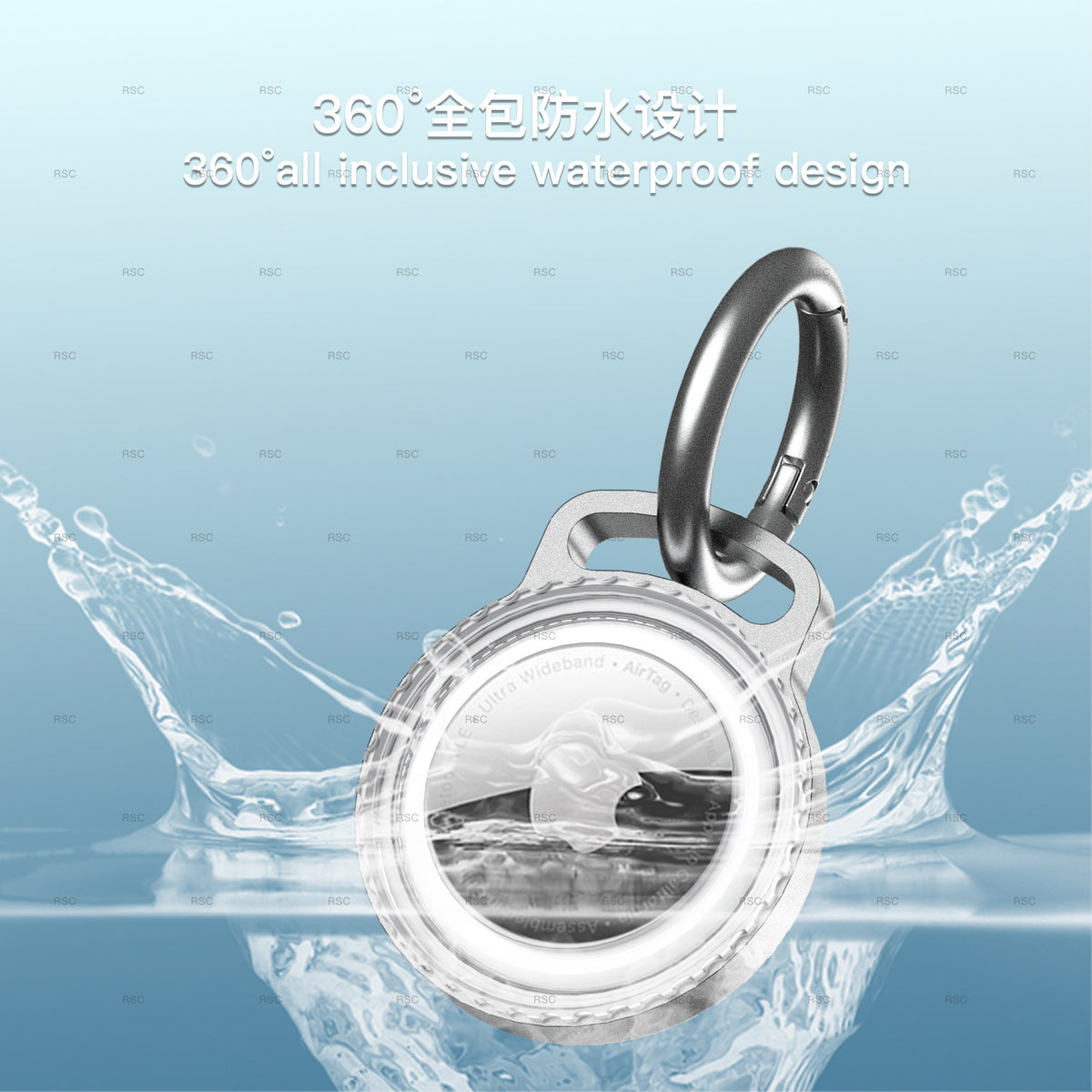 Alloy Protective Keychain Case Compatible with AirTag