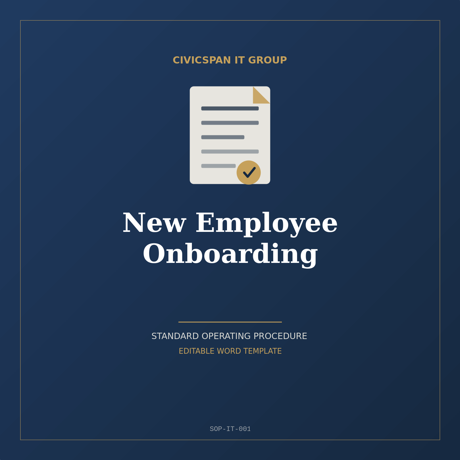 IT New Employee Onboarding SOP Template (Word/.docx)