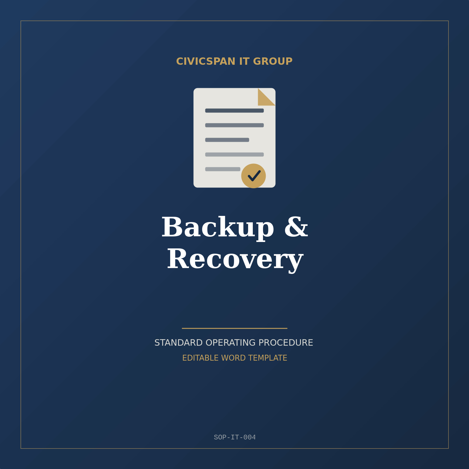IT Backup & Recovery SOP Template (Word/.docx)