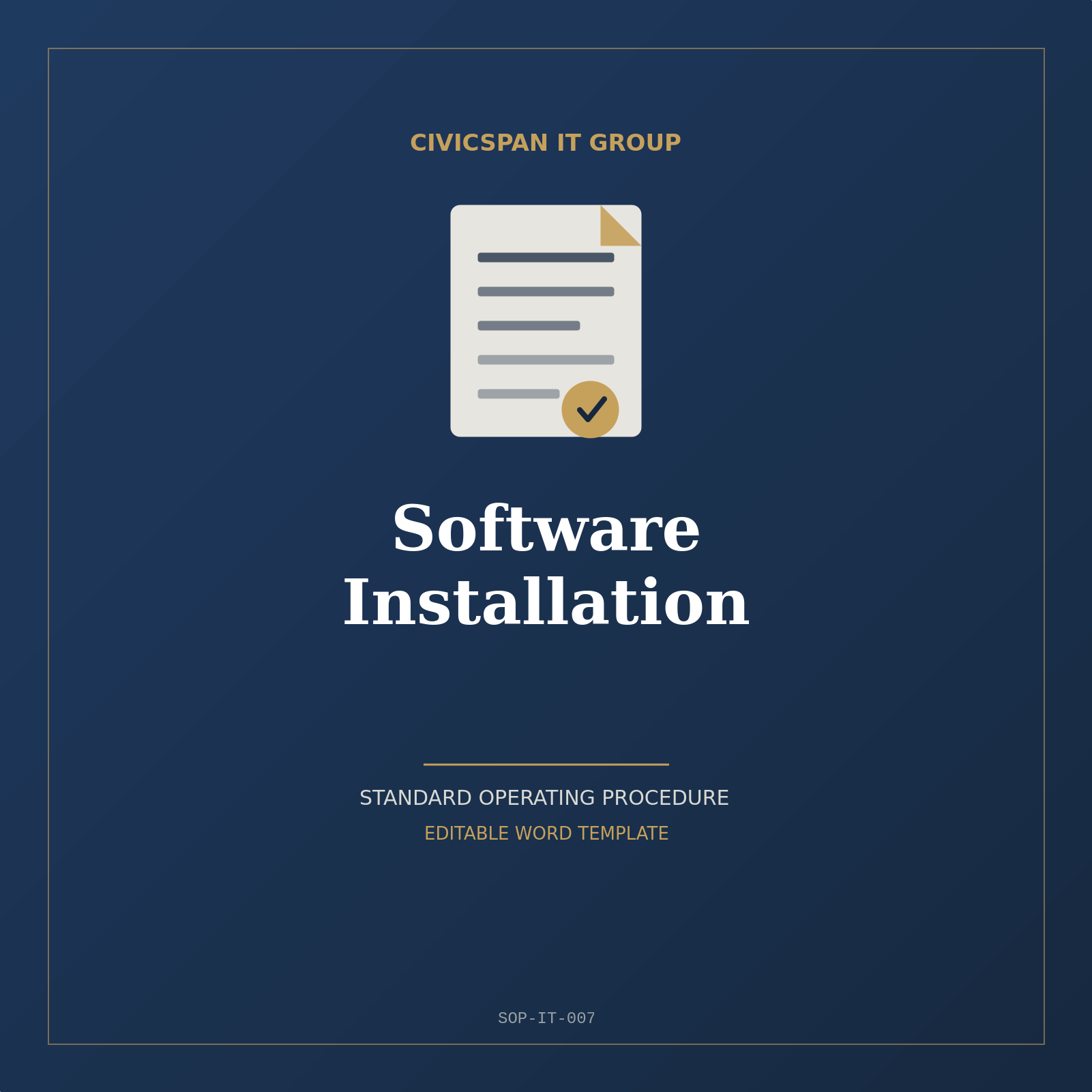IT Software Installation SOP Template (Word/.docx)