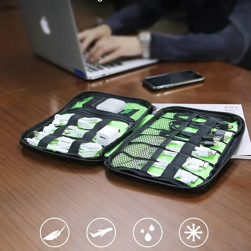 Compact Portable Tech Bag for Cable Storage (1pc)