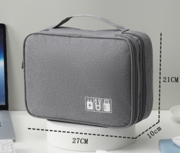 PU Waterproof Digital Storage Bag for Cables & Accessories