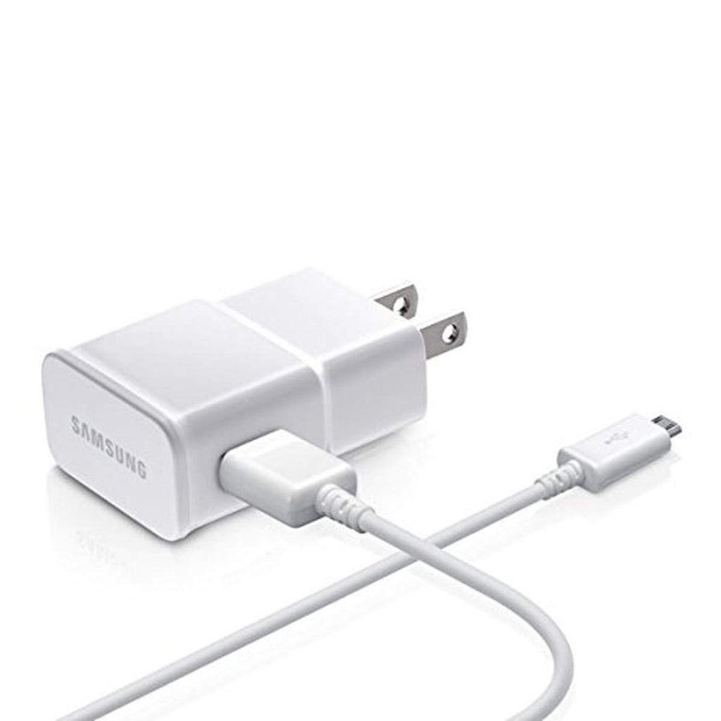 Samsung OEM 2-Amp Adapter with 5-Feet Micro USB Data Sync Charging Cables for Galaxy S2/S3/S4 Active/Note 1/2 - Non-Retail Packaging - White