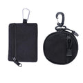 E-Tree 2 Pack Mini Pouch Case for Phone Charger Airpods Cables Earphones Cards Keys Keychain Super Small Accessories Storage Organizer Tech Bag Coin Purse Wallet Tactical Zipper Pocket (Black)