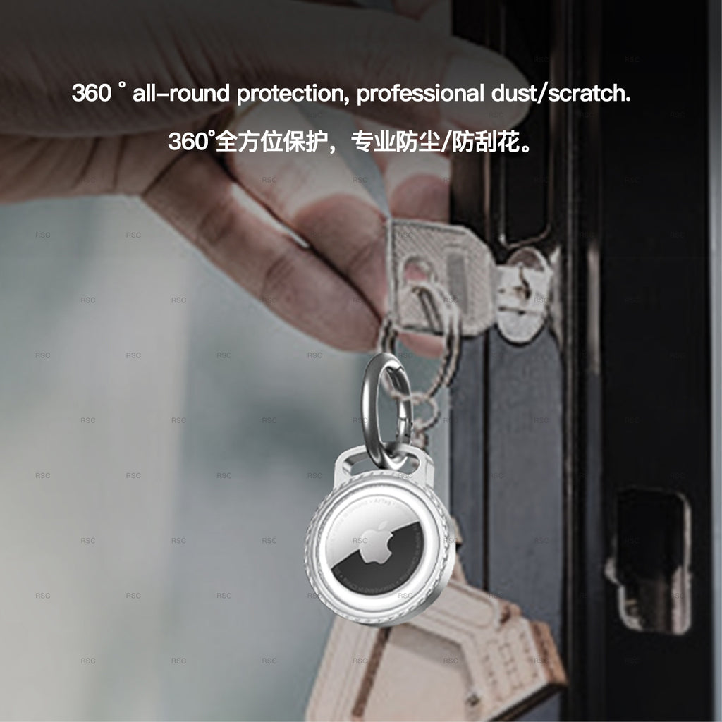 Alloy Protective Keychain Case Compatible with AirTag