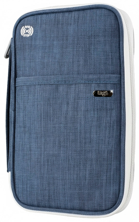 Canvas Smart Passport Holder with Bluetooth Tracker & RFID Protection – product image 1